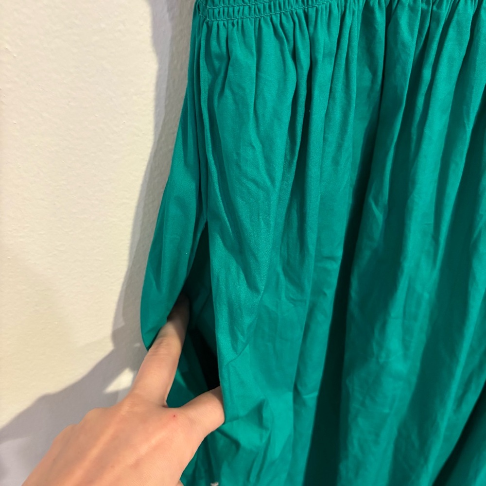 Tuckernuck‎ || O.P.T. Tuscany Smocked Ruffle Midi Dress Green Large - Picture 5 of 9